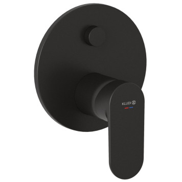 Kludi 327593975 X1 встраиваемый смеситель для ванны и душа, черный матовый 327593975