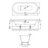 BetteLux Oval Ванна встраиваемая овальная с шумоизоляцией 180x80x45 см, Glaze Plus , цвет: белый