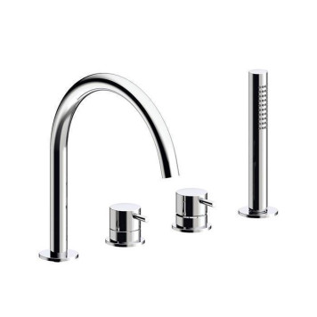 Almar Смеситель на борт ванны, на 4 отв., с ручной лейкой, цвет: хром. E214006.CR
