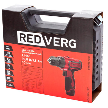 Шуруповерт аккумуляторный REDVERG RD-SD10L/2Y-11