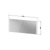 Duravit XViu Зеркало 182x4x80см., подвесное, с подсветкой, цвет: черный матовый. XV70480B2B2