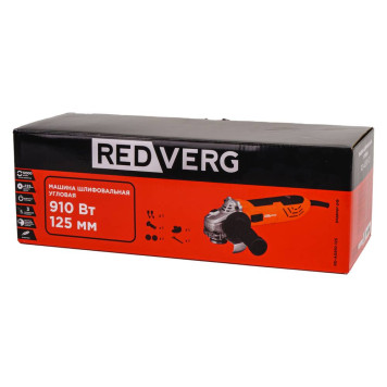 Машина шлифовальная угловая REDVERG RD-AG910-125-9