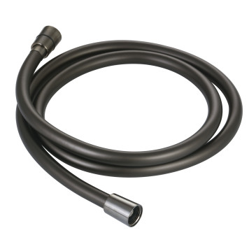 AQM1502GM Шланг душевой, ПВХ, 1500 мм, с латун конич гайкой и защитой от скруч, металл AQM1502GM