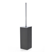 3SC Mood Black Туалетный ёршик, напольный,  композит Solid Surface, цвет: чёрный матовый/хром . MN17ASL