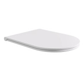 Alice Hide Сиденье с крышкой для унитаза Round, тонкое, с микролифтом, цвет: белый матовый/хром. MC3109S