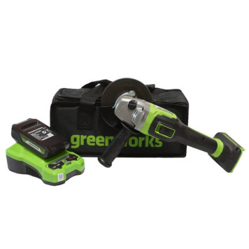 Машина шлифовальная угловая аккумуляторная Greenworks GD24AG( Акб 2 Ач и ЗУ)-4