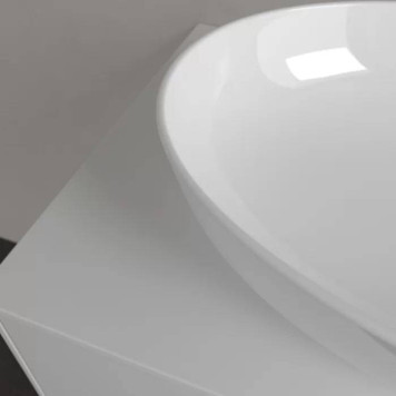 VilleroyBoch Artis Раковина 61х42х12.5см., накладная, без отв., без перелива, TitanCeram, цвет: альпийский белый. 41986101-7