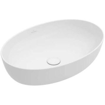 VilleroyBoch Artis Раковина 61х42х12.5см., накладная, без отв., без перелива, TitanCeram, цвет: альпийский белый. 41986101-2