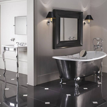 DevonDevon Lady Декоративная структура 69.5х50см, с раковиной на 3 отв., напольная, цвет: хром/белая. IBLI3FWES, DELADYCR-1