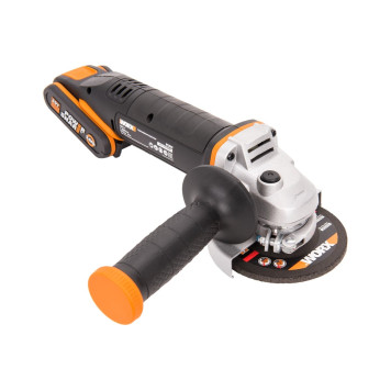 Угловая шлифмашина аккумуляторная WORX WX800,20В, 115 мм, 2*2,0Ач, кейс-9