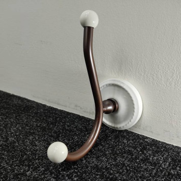 Devon Devon Dorothy Вешалка-крючок подвесной, цвет: состаренная медь/белый-4