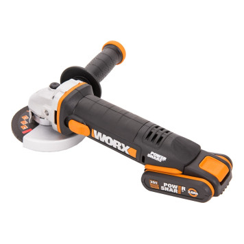 Угловая шлифмашина аккумуляторная WORX WX800,20В, 115 мм, 2*2,0Ач, кейс-3