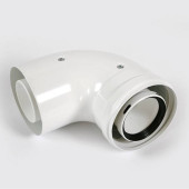 Отвод полипропиленовый 87°,  диам. 80 мм, HT