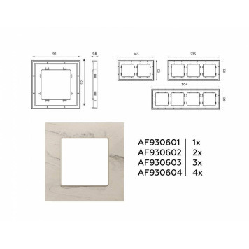 Рамка на 2 поста Ambrella Volt Grand AF930602-3