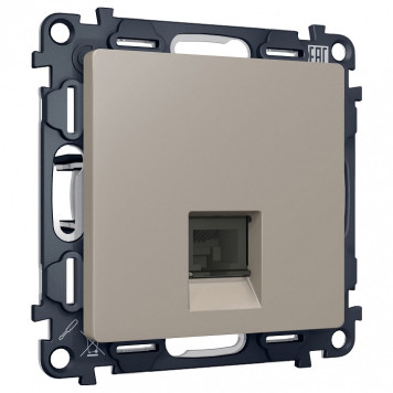 Розетка Ethernet RJ-45 и со шторками, без рамки Ambrella Volt ALFA MA372005