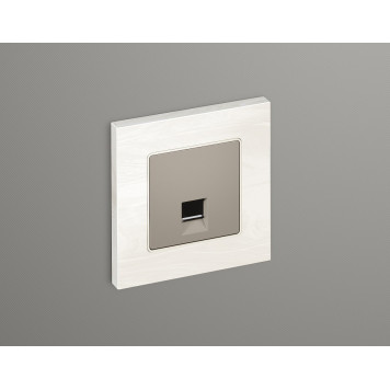 Розетка Ethernet RJ-45 и со шторками, без рамки Ambrella Volt ALFA MA372005-1