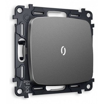 Выключатель проходной одноклавишный с подсветкой без рамки Ambrella Volt Quant MO652035