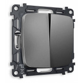 Выключатель двухклавишный без рамки Ambrella Volt Quant MO653010
