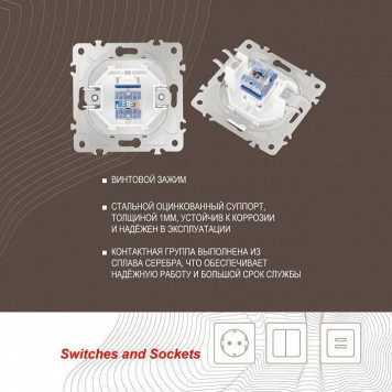 Розетка Ethernet RJ-45 без рамки Arte Milano am-205 205.45-1.white-3