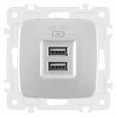 Розетка USB, без рамки Arte Milano am-205 205.46-1.silver