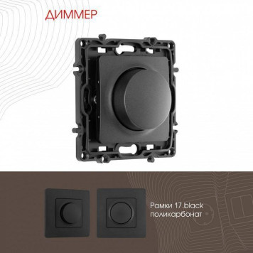 Диммер без рамки Arte Milano 217 217.48-1.black-1
