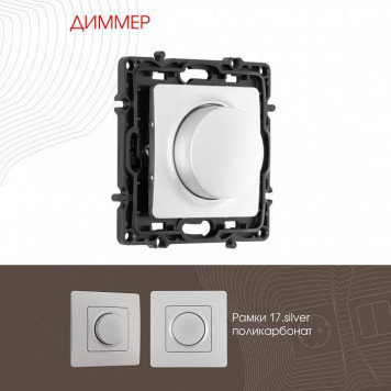 Диммер без рамки Arte Milano 217 217.48-1.silver-1