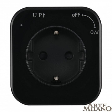 Розетка с заземлением на треке Arte Milano Am-track-sockets 380022TS/ES Black-2