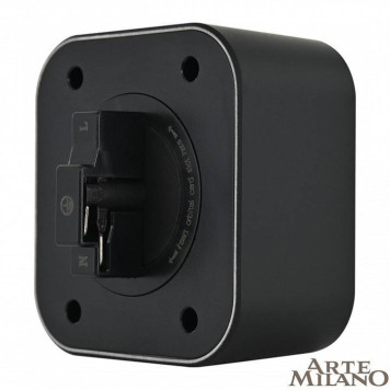 Розетка с заземлением на треке Arte Milano Am-track-sockets 380022TS/ES Black-3