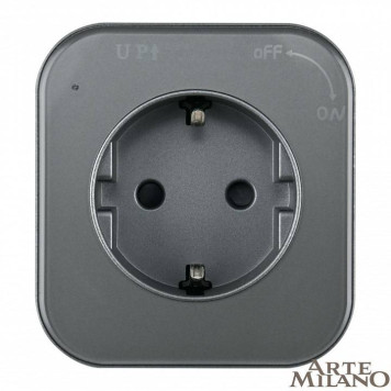 Розетка с заземлением на треке Arte Milano Am-track-sockets 380022TS/ES Grey-2