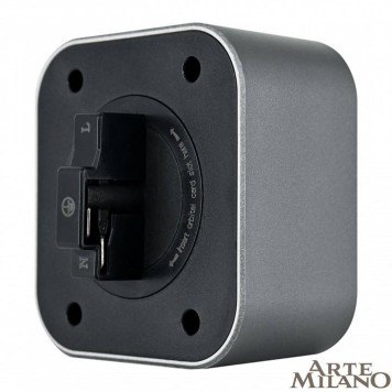 Розетка с заземлением на треке Arte Milano Am-track-sockets 380022TS/ES Grey-3