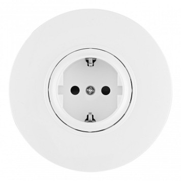 Розетка с заземлением и со шторкой Arte Milano SET08-1 SET08-1-40-1 white-1