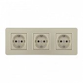 Розетка с заземлением и со шторкой Arte Milano SET16-3 SET16-3-40-1x3 shampan