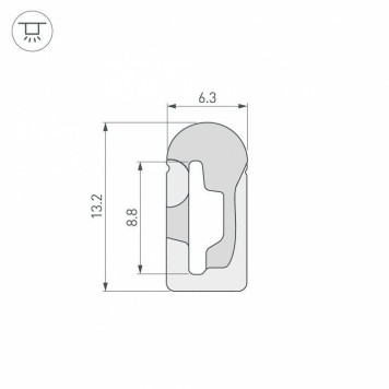Короб накладной гибкий Arlight WPH 040826-1
