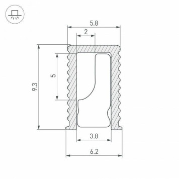 Профиль встраиваемый Arlight SL-MINI 044082-2