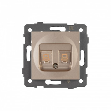 Розетка двойная RJ-12 и Ethernet RJ-45, без рамки Arlight SCT 049850-1