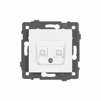 Розетка двойная RJ-12 и Ethernet RJ-45, без рамки Arlight SCT 049854-1
