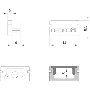 Набор из 10 заглушек для профиля Deko-Light P-AU-01-08 978001-3