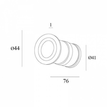 Встраиваемый светильник Denkirs DK1016 DK1015-BK-4