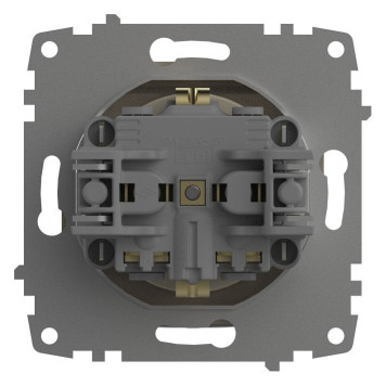 Розетка с заземлением с крышкой, без рамки Elbi Eleсtriс Zena Vega 609-010300-218-3