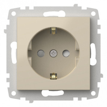 Розетка с заземлением и со шторкой, без рамки Elbi Eleсtriс Zena Vega 609-010300-243-1