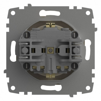Розетка с заземлением и со шторкой, без рамки Elbi Eleсtriс Zena Vega 609-010300-243-3
