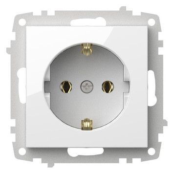 Розетка с заземлением, без рамки Elbi Eleсtriс Zena Vega 609-015600-217-1