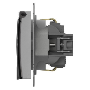 Розетка с заземлением с крышкой, без рамки Elbi Eleсtriс Zena Vega 609-015600-218-2