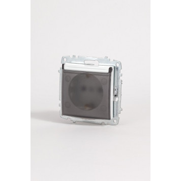 Розетка с заземлением с крышкой, без рамки Elbi Eleсtriс Zena Vega 609-015600-218-4