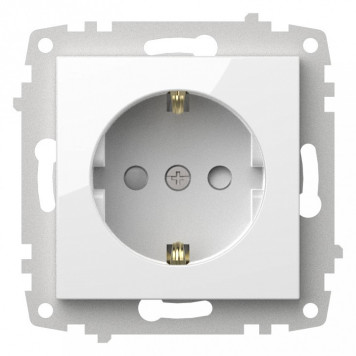 Розетка с заземлением и со шторкой, без рамки Elbi Eleсtriс Zena Vega 609-015600-243-1