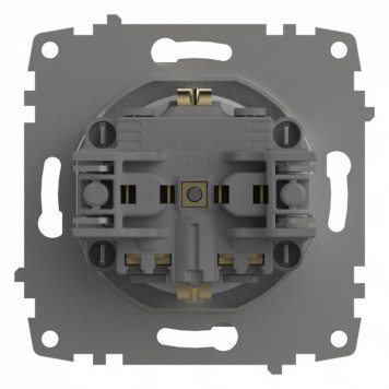 Розетка с заземлением и со шторкой, без рамки Elbi Eleсtriс Zena Vega 609-015600-243-3