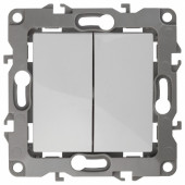 Переключатель двухклавишный без рамки Эра Эра 12 12-1106-01