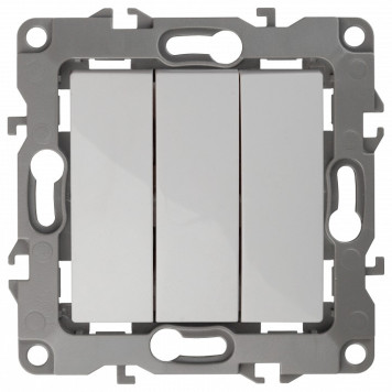 Выключатель трехклавишный без рамки Эра Эра 12 12-1107-01