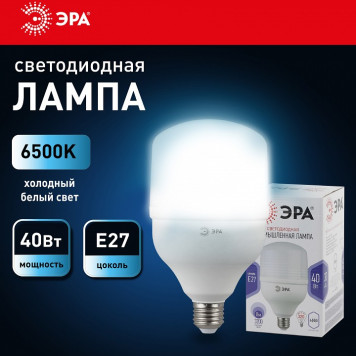 Лампа светодиодная Эра Стандарт LED POWER T120-40W-6500-E27-5