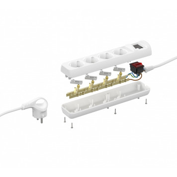 Удлинитель с выключателем Эра U-4es-3m-3x1-7